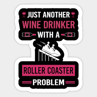 Wine Drinker Roller Coaster Coasters Rollercoaster Sticker